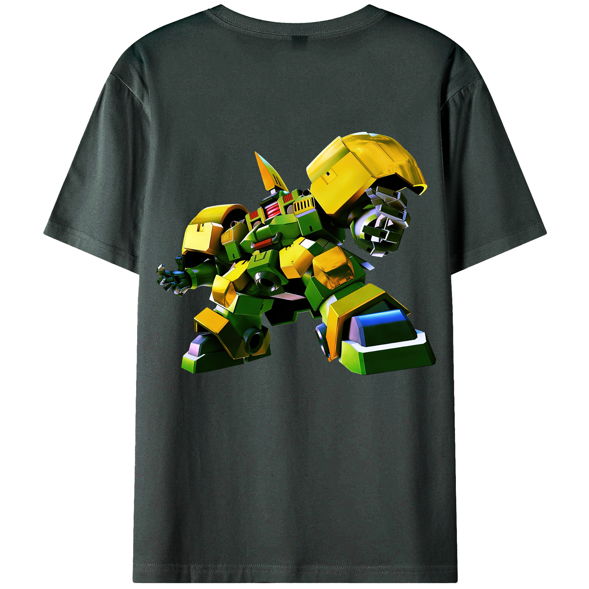 （画像用） 機動戦士ガンダム Mobile Suit Gundam 綿100％ メンズ半袖Tシャツ（バックプリント） 通気性